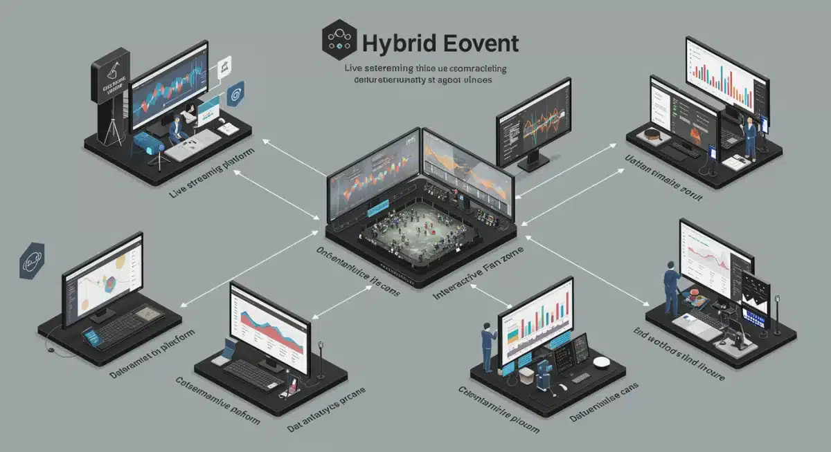 Technological infrastructure supporting hybrid sports events