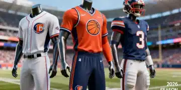 Futuristic major league sports uniforms for 2026 season