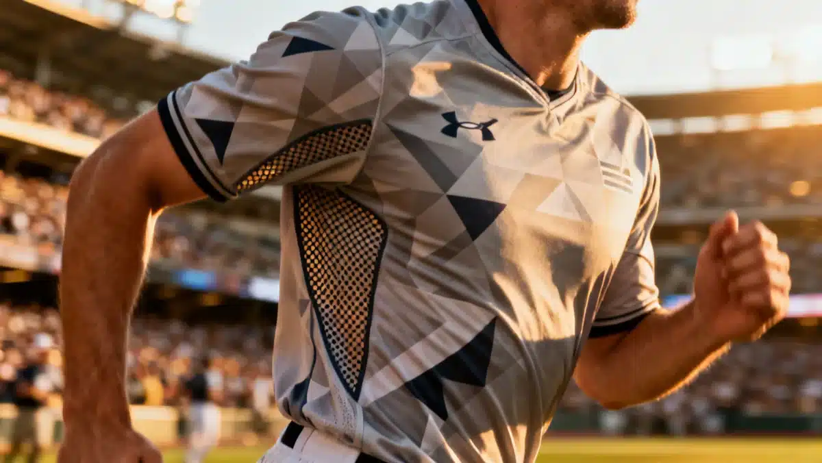 Athlete showcasing innovative new sports uniform fabric