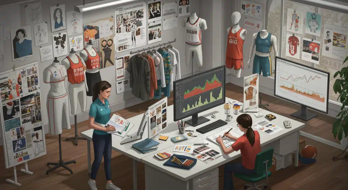 Fashion designers creating innovative sportswear inspired by major sporting events.