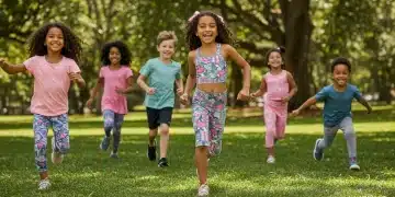 Children wearing Shein activewear playing in a park, showcasing comfort and style.