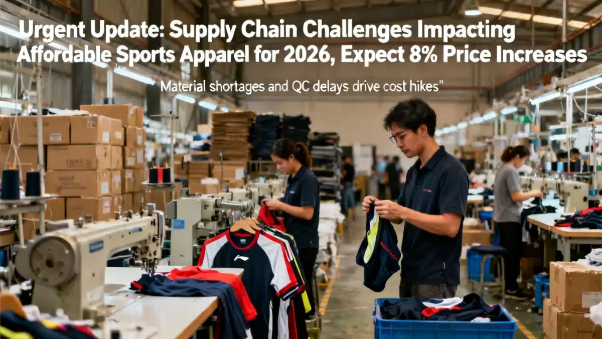 Manufacturing process of sports apparel facing supply chain hurdles