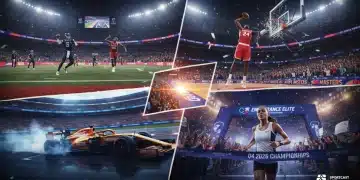 Dynamic sports events collage for Q4 2026 brand exposure strategy