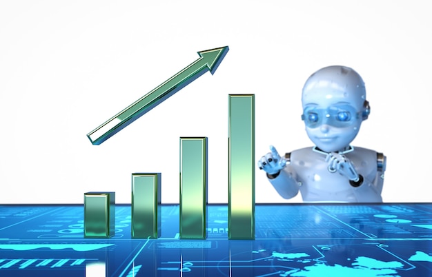 A graph showing the projected growth of specific industries and the increasing demand for skills like AI, data analysis, and cybersecurity.