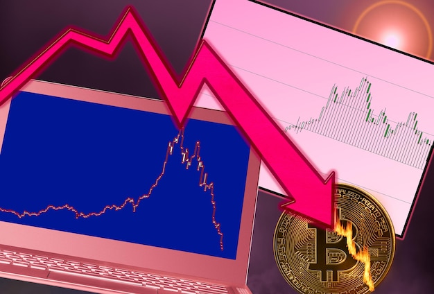 A graph showing the historical price fluctuations of Bitcoin over the past 5 years, highlighting periods of high volatility and significant price swings.