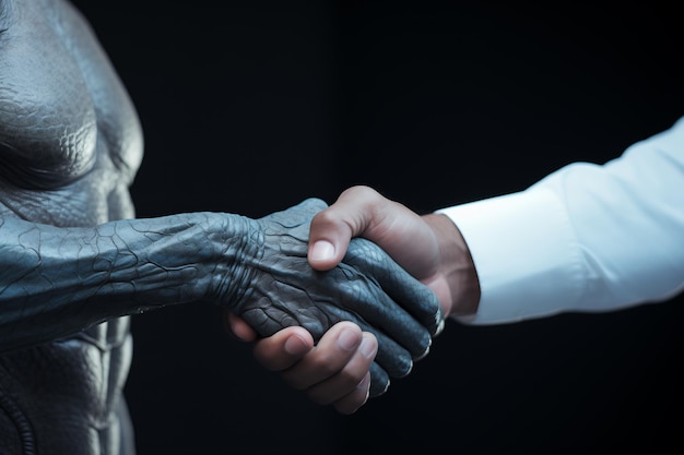 A detailed close-up of a handshake, symbolizing a private equity deal being closed. The image should emphasize trust, partnership, and the importance of due diligence in alternative investments.