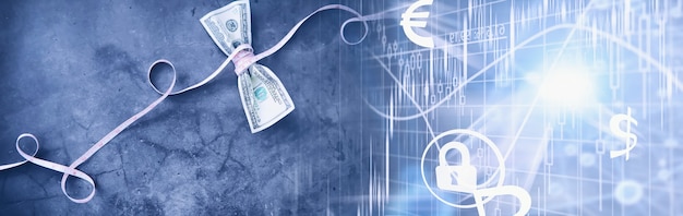 A stylized image showing money growing inside an HSA account, with medical icons in the background.