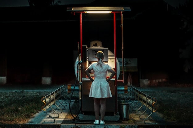 A scene from a Korean thriller drama showcasing a suspenseful situation with intense lighting. A K-Pop idol looks intensely at something out of frame, expressing a mix of fear and determination. The background has blurred figures, adding to the chaotic and anxious atmosphere of the scene.
