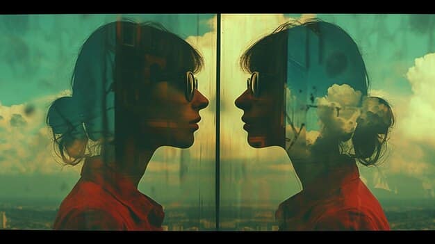 A split image comparing a scene from a dorama dubbed in Spanish versus the same scene in the original Korean with Spanish subtitles. Emphasize the difference in emotional expression and cultural nuances.