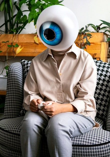 An image of a person intentionally covering their eyes and ears while sitting in front of a screen displaying social media feeds. The image should visually represent actively avoiding spoilers.