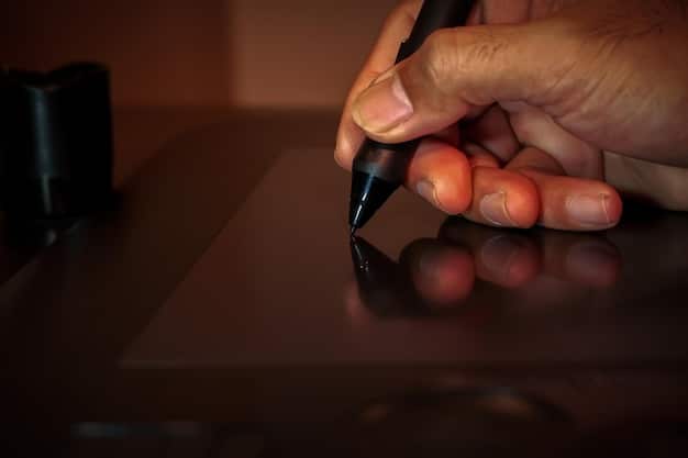 Close-up, two sets of hands collaboratively editing a script, highlighter marks visible, under soft lamp light on a wooden desk, emphasizing teamwork and precision.