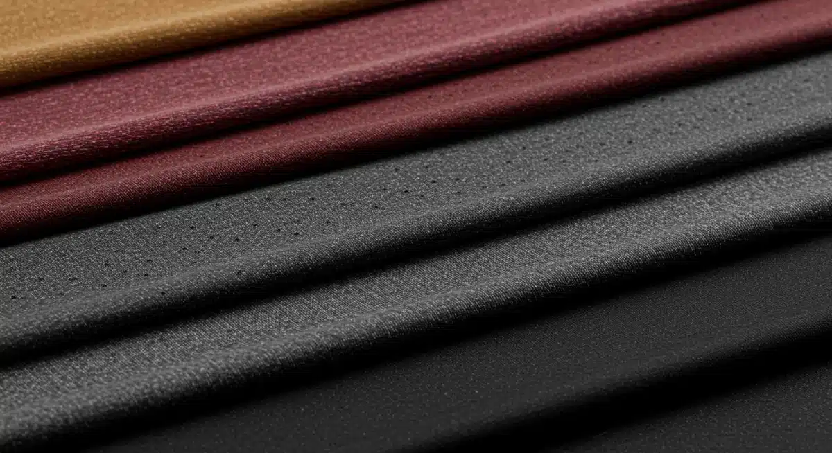 Close-up of high-performance athleisure fabrics, emphasizing texture and material quality.