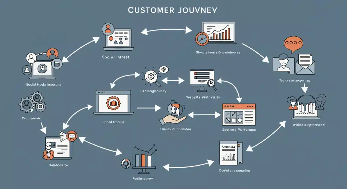 Infographic illustrating the customer journey optimized by data analytics for sports event ticket sales.