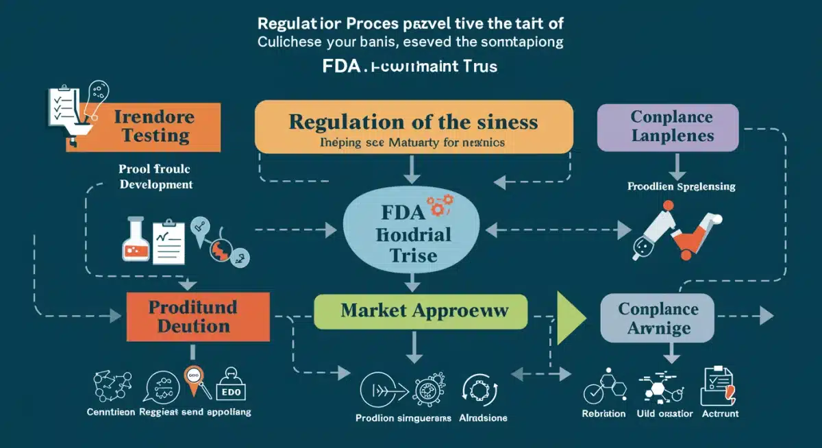 FDA regulatory process infographic for supplements