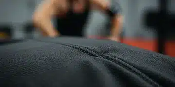 Detailed flatlock stitching on athletic fabric, emphasizing durability and comfort