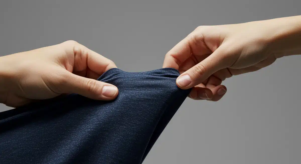 Close-up of flexible and durable athleisure fabric
