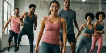 Athletes in hypoallergenic fitness wear for sensitive skin enjoying comfortable workouts