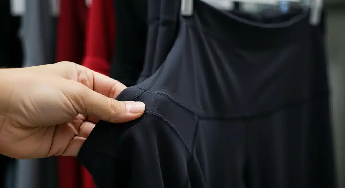 Close-up of high-quality, stretchy plus-size activewear fabric