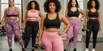 Diverse plus-size women exercising confidently in supportive fitness wear