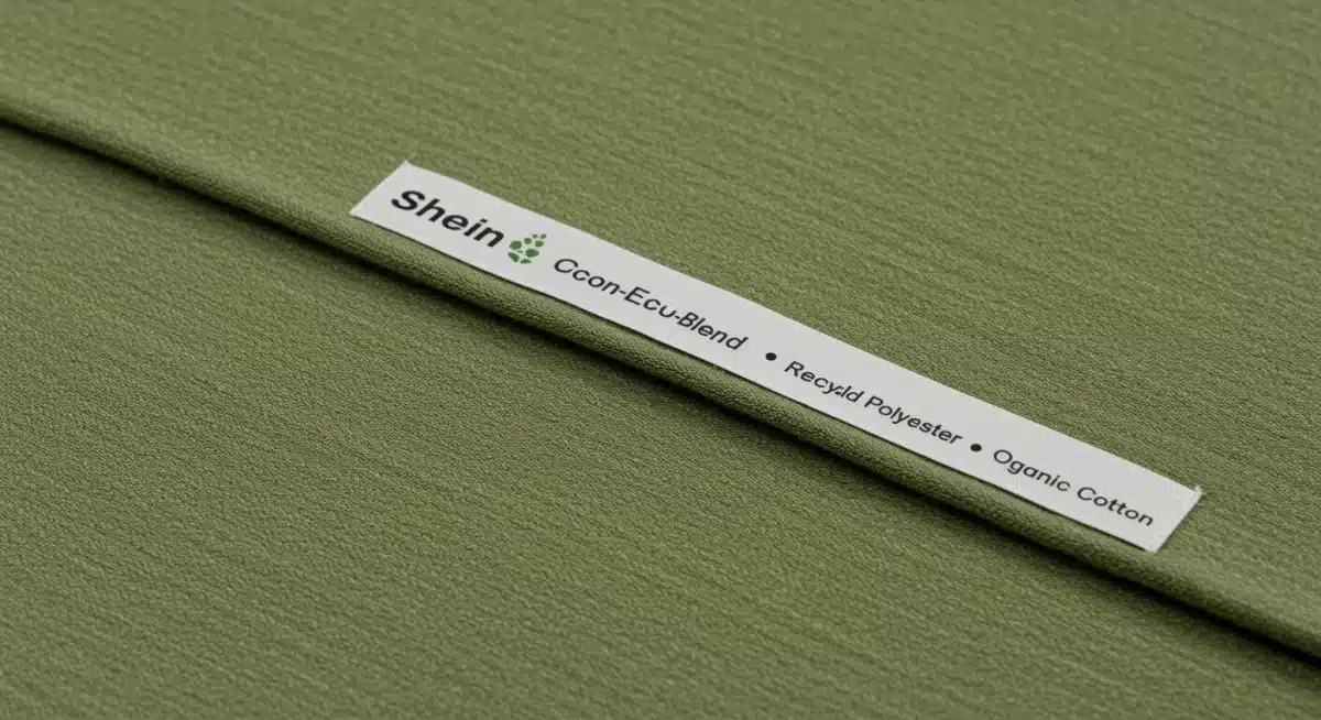 Close-up of Shein's eco-blend athleisure fabric, showing sustainable material texture.