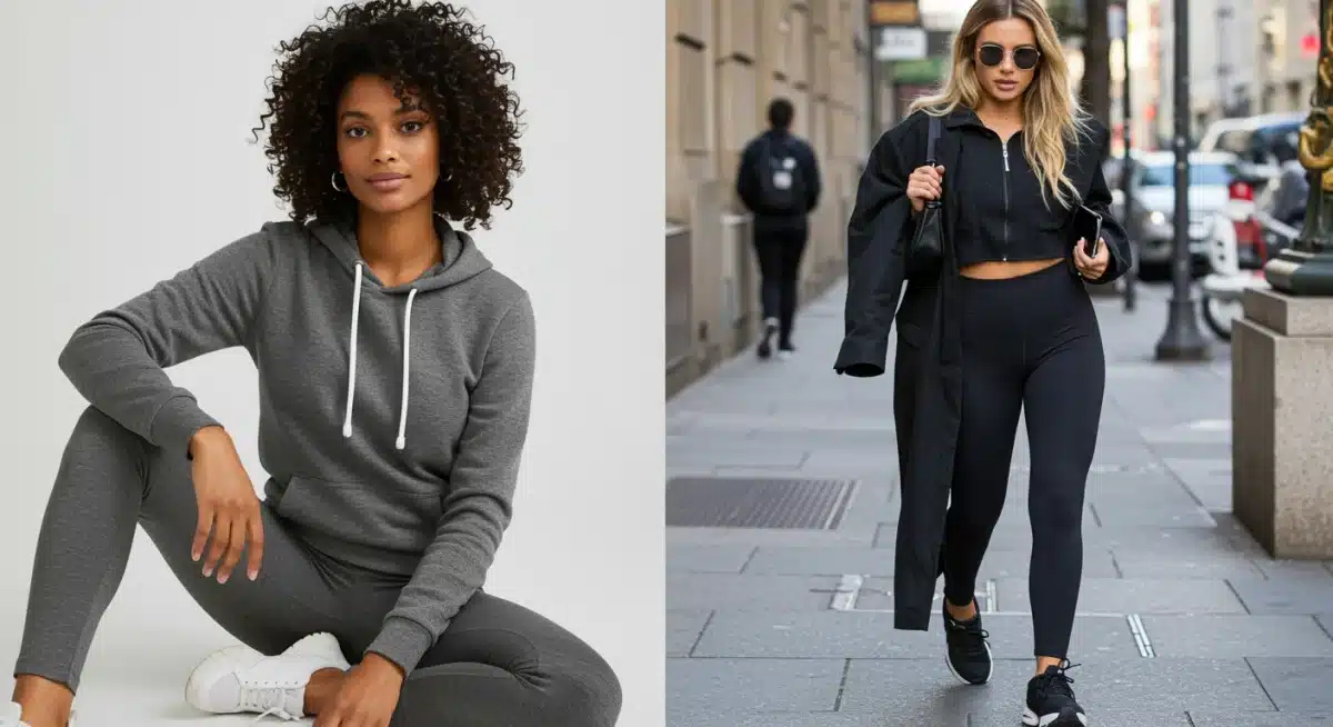 Comparison of Shein and high-end athleisure fashion