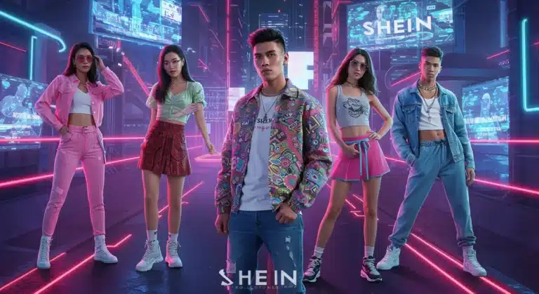 Shein new collection launch vibrant digital rendering