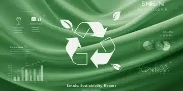 Shein's new sustainability report cover with waste reduction goals