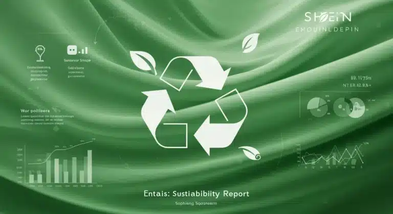 Shein's new sustainability report cover with waste reduction goals