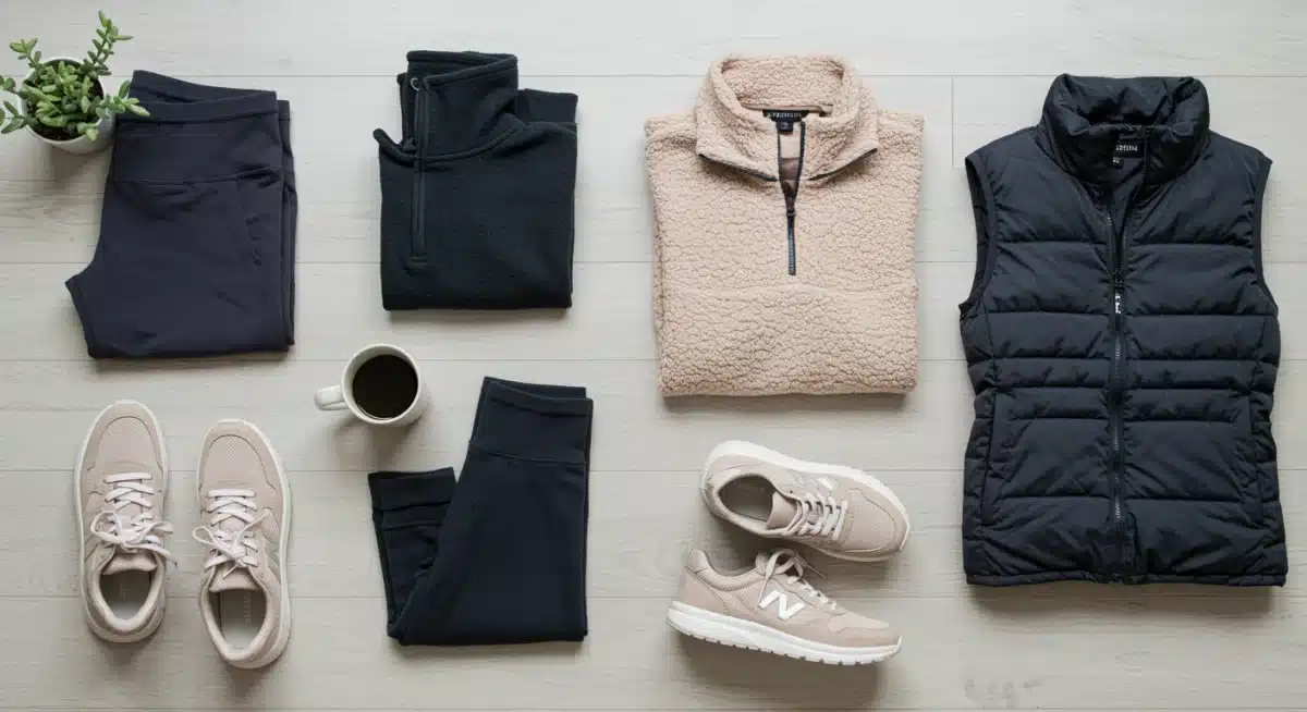 Shein Winter 2025 athleisure collection flat lay