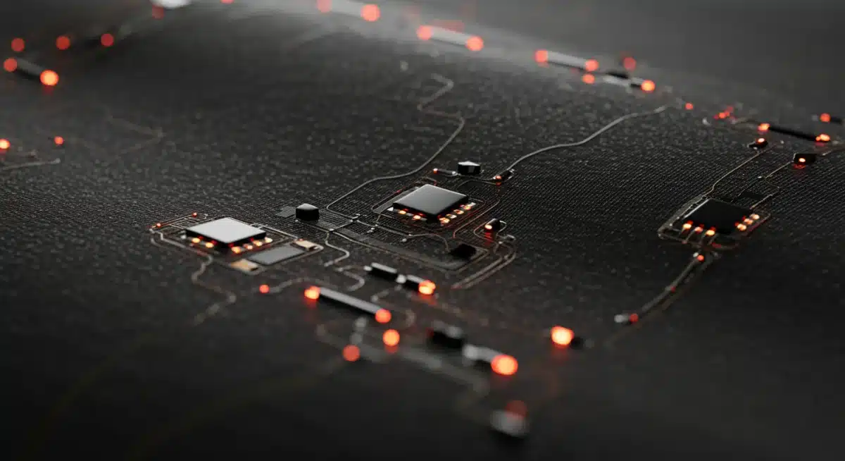 Detail of smart fabric with integrated sensors for performance tracking.