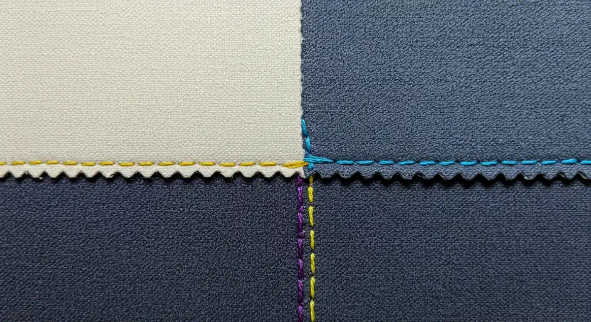 Comparison of overlock versus flatlock stitching on performance fabric