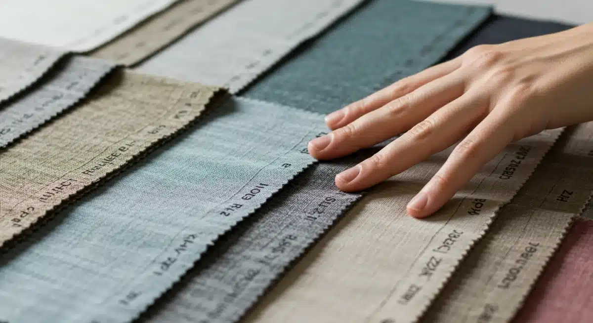 Sustainable fabric swatches for activewear