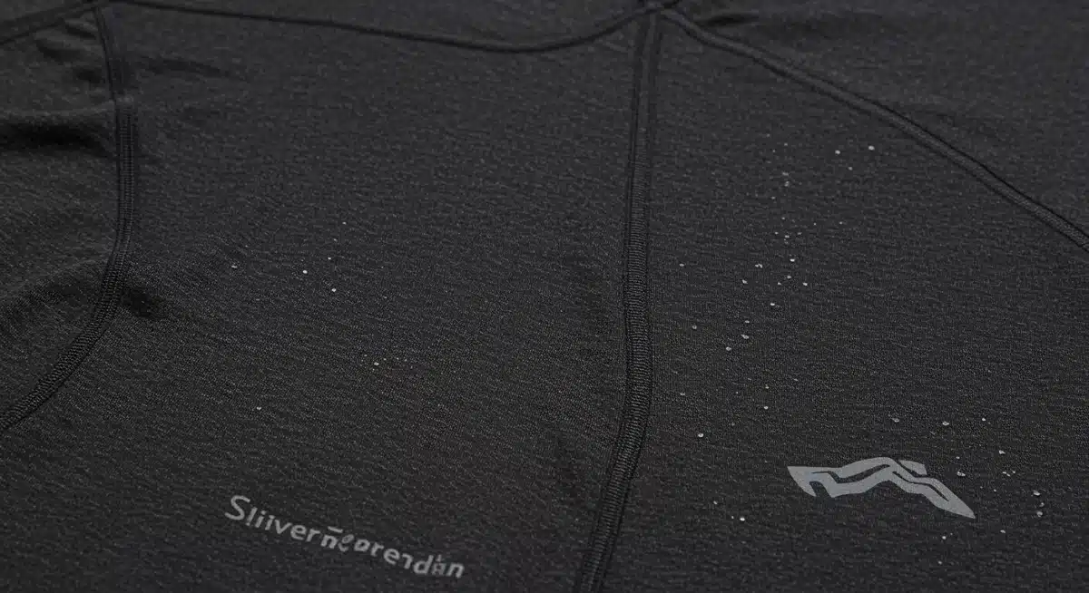 Close-up of thermal fabric texture for fitness wear