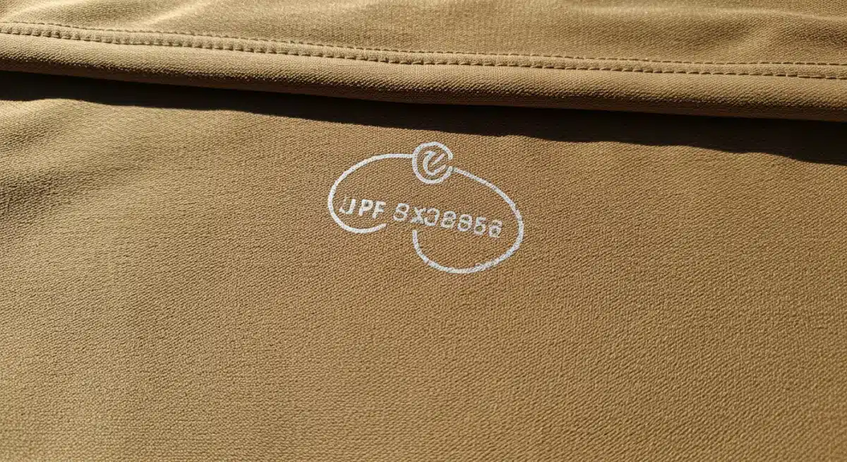 Close-up of UPF rated technical fabric
