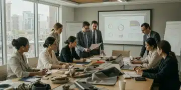 Fashion industry leaders discussing new sustainable federal regulations for 2025