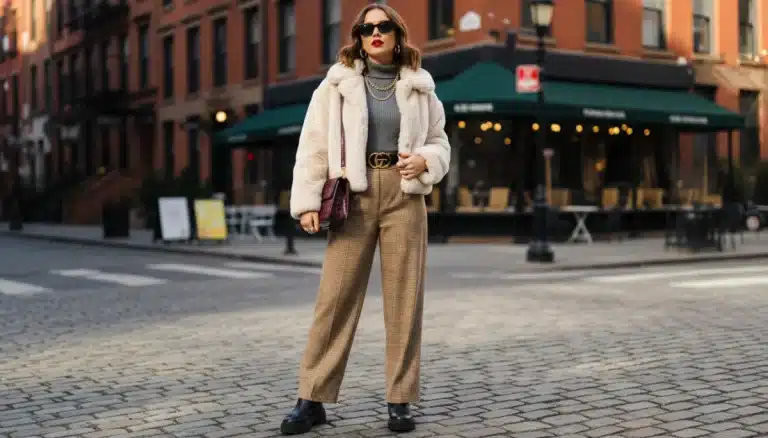 Woman in high-end looking Shein outfit